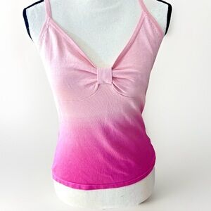 Women Silk Y2K Babydoll Pink Tank Top size M Fairy Romantic Coquette Pastel NWT